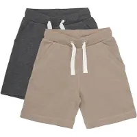 Minymo Basic 53 2-pack Hikishortsit Fossil 98 cm Ruskea 98 cm Pojat