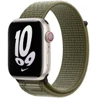 Apple Watch 41 mm Sequoia/Pure Platinum Nike Sport Loop -ranneke (MPHX3)