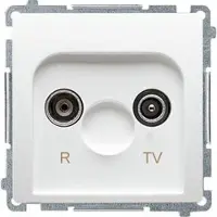 Kontakt Antenniliitin Rtv takana Simon Basic valkoinen