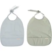 Filibabba Hagesmæk M. Bindebånd 2-Pak - Pearl Blue + Desert Sage - Green - ONE SIZE