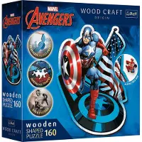 Marvel Trefl Wood Craft Origin Palapeli Fearless Captain America 160