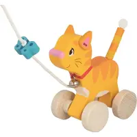 Goki Wooden Pull Animal Kitten