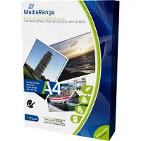 MediaRange MRINK101, Matta, Mustesuihku, A4, Valkoinen, 100 arkkia, 210 mm