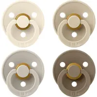 BIBS Colour Tutti 4-pack Lateksi Koko 1, Ivory/Sand/Vanilla/Dark Oak