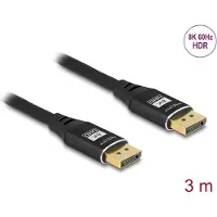 DeLOCK – DisplayPort Cable 8K 60 Hz 3 m black metal (80622)