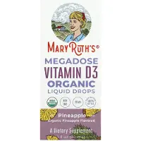 MaryRuth Organics Luomu Megadosis D3-vitamiini nestemäiset tipat, ananas - 30 ml