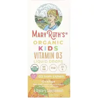 MaryRuth's , Orgaaninen Lasten Vitamiini D3 Nestemäisessä Kapselissa, 4-13 Vuotta, Oranssi, 640 U, 0,5 fl oz (15 ml)