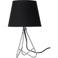 Lucide 47500/81/11 - Pöytävalaisin GITTA 1xE14/40W/230V musta