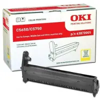 OKI Yellow image drum for C5650/5750, Alkuperäinen, C5650, C5750, 20000 sivua, Lasertulostus, Keltainen, Musta, Hopea (43870005)