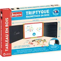 Jeujura Kaksipuoleinen Magneettinen Liitu Jeujura Kolminäytöinen Puupöytä