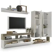DKD Home Decor TV-kalusteet DKD Home Decor Valkoinen Metalli Alumiini Puu MDF 277 x 75 x 173 cm 277 x 35 x 173 cm
