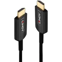 Lindy 38380, 10 m, HDMI-tyyppi A (vakio), HDMI-tyyppi A (vakio), 48 Gbit/s, Äänen paluukanava (ARC), Musta