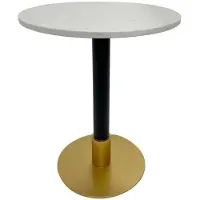 DKD Home Decor Metalli Valkoinen Marmori Sivupöytä - 50 x 50 x 61 cm