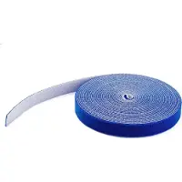 StarTech.com HKLP25BL, Koukullinen ja lenkillinen nippuside, Kangas, Sininen, RE