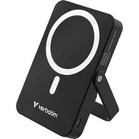 Verbatim 10 000mAh Charge 'n' Go, varavirtalähde telineellä, Magsafe, USB-C PD 20W, musta