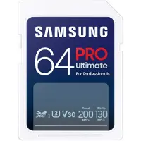 Samsung PRO Ultimate, 64 GB, SDXC, Luokka 3, UHS-I, 200 MB/s, 130 MB/s (MB-SY64S/WW)