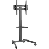 Equip 650607, Musta, Litteä paneeli, Multimediakärry, Muovi, Terästä, 35 kg, 81,3 cm (32")
