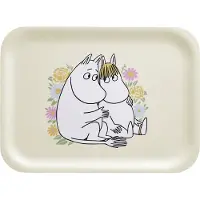 Muurla - Muumi Tarjotin kukat 27x20 cm Beige