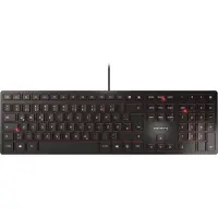 Cherry KC 6000 Slim, Täysikokoinen (100 %), Langallinen, USB, QWERTZ, musta (JK-1600DE-2)
