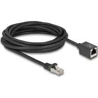 DeLOCK 90318, 5 m, Cat6a, S/FTP (S-STP), RJ-45, RJ-45, Musta