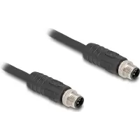 DeLOCK 80514, 1 m, RST, M12, M12, Uros/uros, Musta