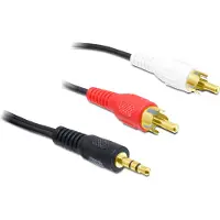 DeLOCK Jack 3.5mm - RCA (Cinch) x2 1.5m cable black (84000)
