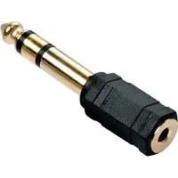 Lindy 35620, 6.3mm, 3.5mm, Musta