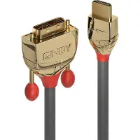 Lindy 36198, 10 m, HDMI-tyyppi A (vakio), DVI-D, Uros, Uros, Kulta