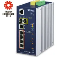 Planet IGS-5225-4UP1T2S verkkokytkin Hallittu L2+ Gigabit Ethernet (10/100/1000) Power over Ethernet -tuki Sininen, Hopea (IGS-5225-4UP1T2S)