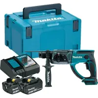 Makita Akkuporavasara DHR202RFJ; 2,0 J; SDS-plus; 18 V; 2x3,0 Ah akku