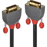 Lindy 36221, 1 m, DVI-D, DVI-D, Uros, Uros, Musta