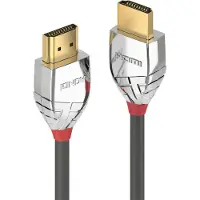 Lindy 37873, 3 m, HDMI-tyyppi A (vakio), HDMI-tyyppi A (vakio), 4096 x 2160 pikseliä, 3D, Harmaa, Hopea