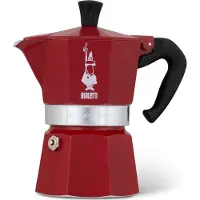 Bialetti Moka Express Orsetto -mutteripannu, 1 kuppi, alumiini, punainen