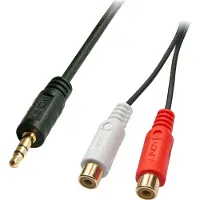 Lindy 35678, 2 x RCA, Uros, 3.5mm, Naaras, 0,25 m, Musta, Punainen, Valkoinen