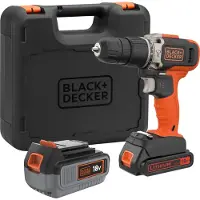Black & Decker Pora/ruuvinväännin BCD003MEM2K-QW; 18 V; 1x2,0/4,0 Ah akku