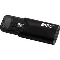 Emtec B110 Click Easy 3.2, 512 GB, USB A-tyyppi, 3.2 Gen 2 (3.1 Gen 2), 20 MB/s, Liuku, Musta (ECMMD512GB113)
