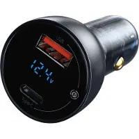 Baseus Car Charger Particular Digital Display C+U, PD 3.0 QC 4.0+, SCP, PPS, 5A, 65W Dark Gray (CCKX-C0G)