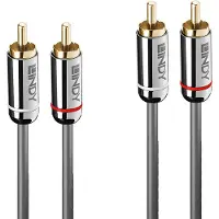 Lindy 35349, 2 x RCA, Uros, 2 x RCA, Uros, 10 m, Antrasiitti