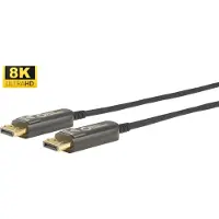 Microconnect DisplayPort 1.4 -näyttökaapeli, aktiivinen optinen kuitu, 15m, musta