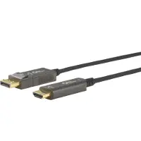 Microconnect Premium Optic aktiivinen DisplayPort – HDMI -sovitinkaapeli, 30 m, musta