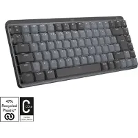 Logitech Master Series MX Mechanical Mini - näppäimistö - bagbelyst - trådløs - Bluetooth LE - QWERTY - US International - tastkontakt: Linear - gr...