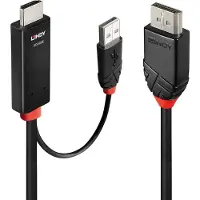 Lindy 41500, 3 m, HDMI + USB Type-A, DisplayPort, Uros, Uros, Suora