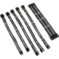 Kolink Core Adept Braided Cable Extension Kit - Black / Grey, jatkokaapelisarja