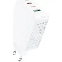 Acefast GaN (2x USB-C / USB-A) 65W biała (A41)