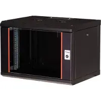Equip EPM-07-6045-B-CBAA, Seinään asennettava laitekehikko, 7U, Näppäinlukko, Kotelon kiskot, 14,5 kg, Musta