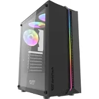 Darkflash DK151 -miditornikotelo ikkunalla ja RGB-valaistuksella, musta