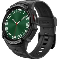 Spigen Rugged Armor Pro, laatikko, SmartWatch, musta, Samsung, Galaxy Watch 6 Classic (47mm), termoplastinen polyuretaani (TPU)