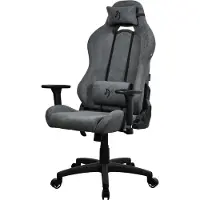 AROZZI Torretta Soft Fabric v2 - Ash, kangasverhoiltu pelituoli, harmaa/musta