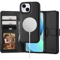 Tech-Protect iPhone 13 2-in-1 lompakkokotelo - Magsafe-yhteensopiva - Musta