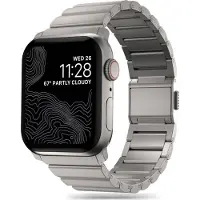 Tech-Protect Apple Watch Series Ultra 3/2/Ultra/11/10/9/8/SE 3/(2022)/7/SE/6/5/4/3/2/1 SteelBand - ruostumattomasta teräksestä valmistettu hihna - 49mm/45mm/44mm/42mm - titaani